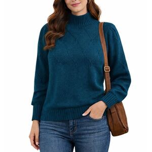 Fat Face UK Lara pointelle wool blend jumper sweater 14